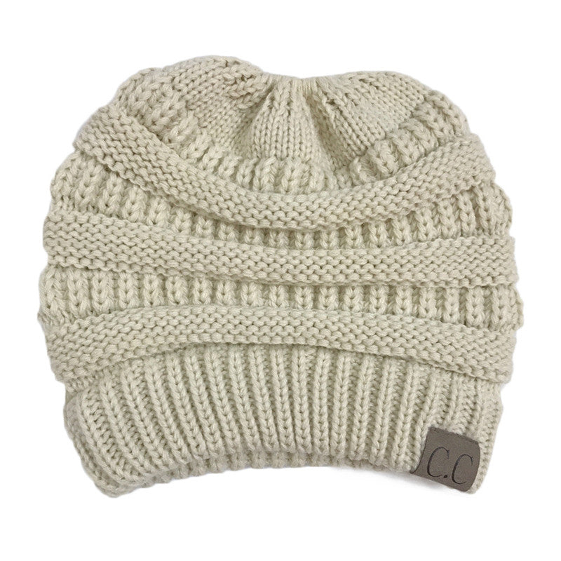 Ponytail Beanie Winter Hats For Women