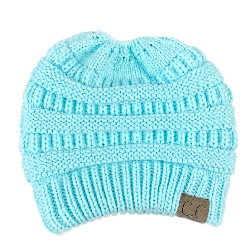 Ponytail Beanie Winter Hats For Women