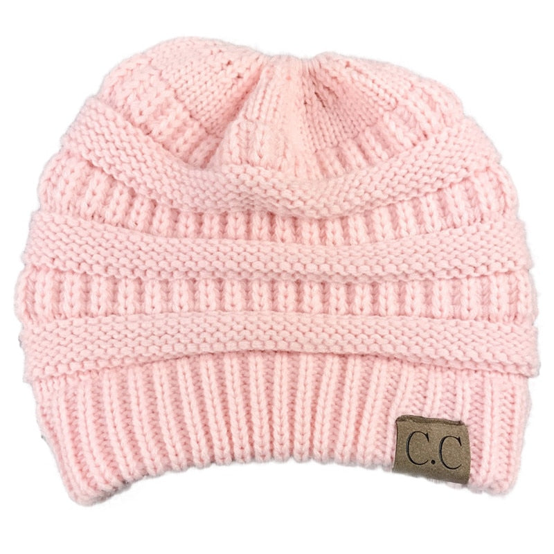 Ponytail Beanie Winter Hats For Women
