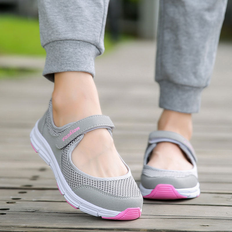 New Women's Soft Soles Flat Shoes Fashion Air Mesh