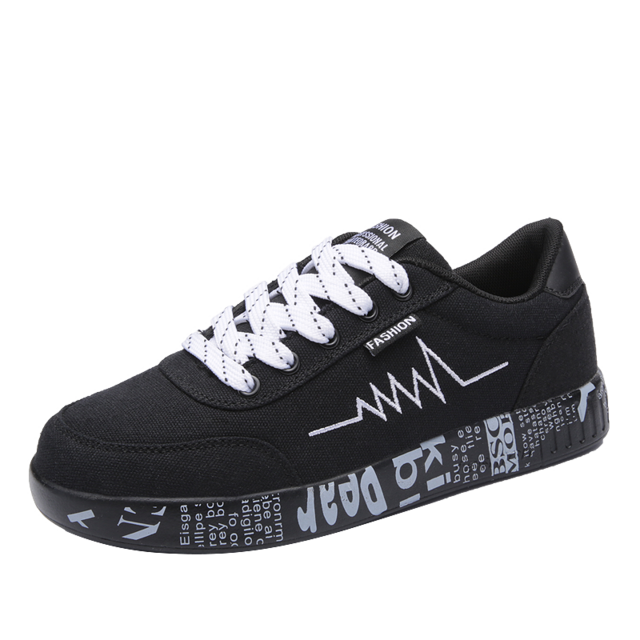 Casual Shoes Breathable Walking Canvas Graffiti Flat