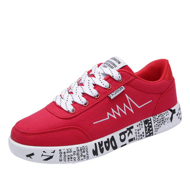 Casual Shoes Breathable Walking Canvas Graffiti Flat