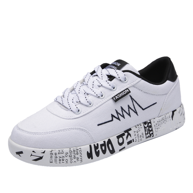 Casual Shoes Breathable Walking Canvas Graffiti Flat