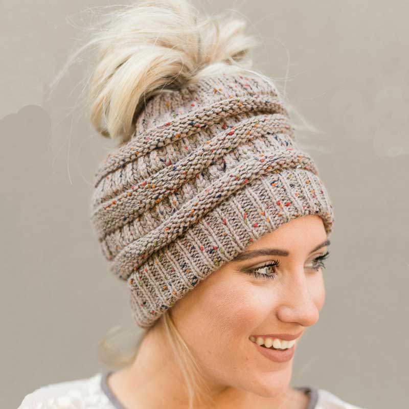 Ponytail Beanie Winter Hats For Women