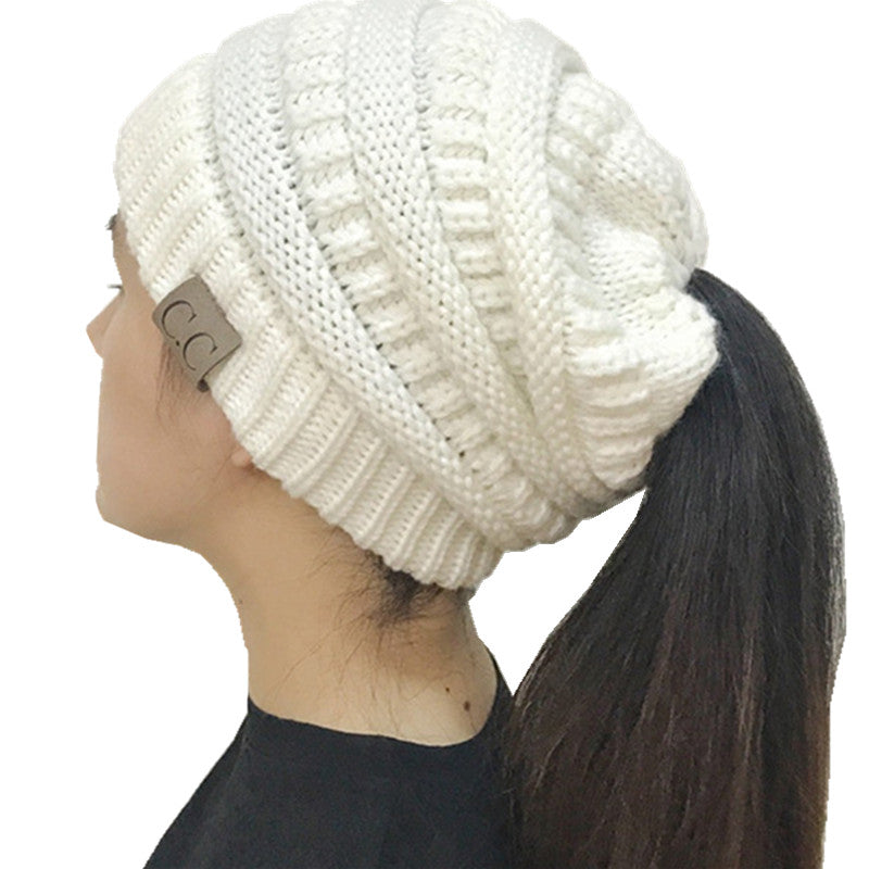 Ponytail Beanie Winter Hats For Women