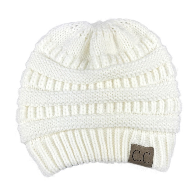 Ponytail Beanie Winter Hats For Women