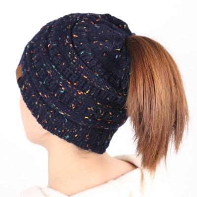 Ponytail Beanie Winter Hats For Women